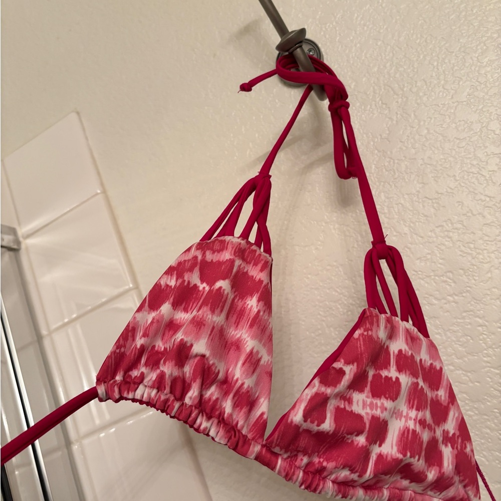Bettinis Bikinis XS Pink and White Reversible bikini Top